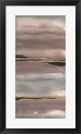 Framed Gilded Morning Fog III Print