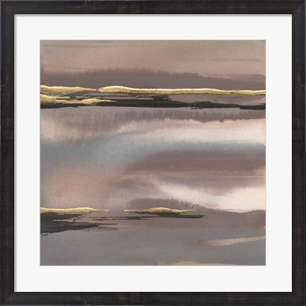 Framed Gilded Morning Fog I Print