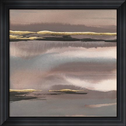 Framed Gilded Morning Fog I Print