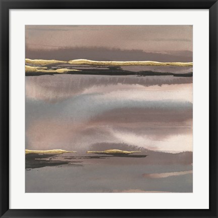 Framed Gilded Morning Fog I Print