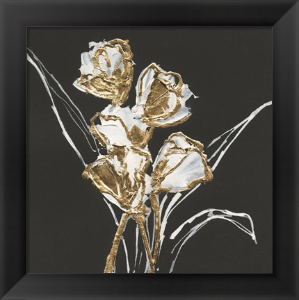 Framed Gilded Tulips Print