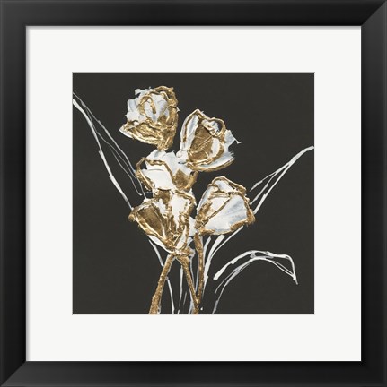 Framed Gilded Tulips Print