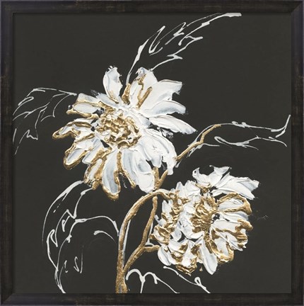 Framed Gilded Sunflowers Print