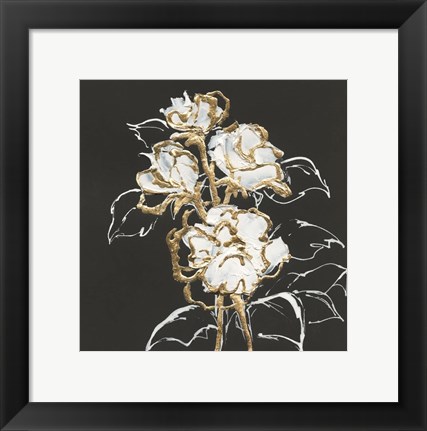 Framed Gilded Roses Print