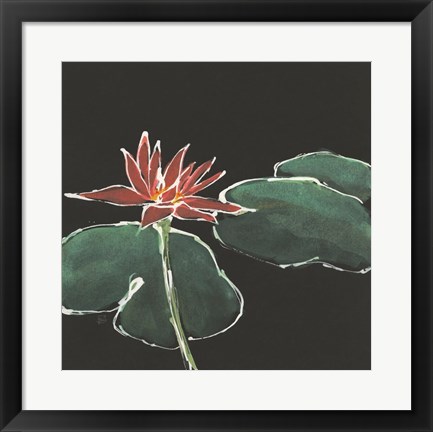 Framed Lily on Black III Print