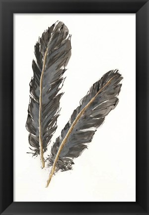 Framed Gold Feathers IV Print
