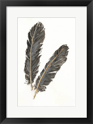 Framed Gold Feathers IV Print