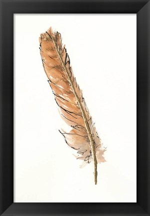 Framed Gold Feathers II Print