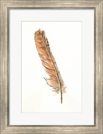 Framed Gold Feathers II Print