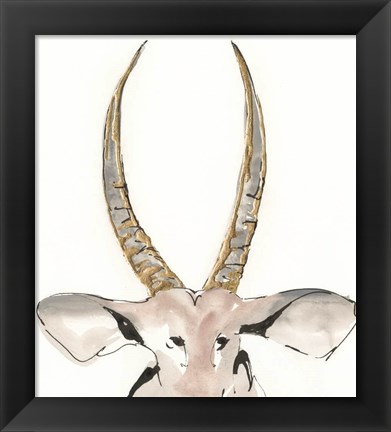 Framed Gilded Antelope Print