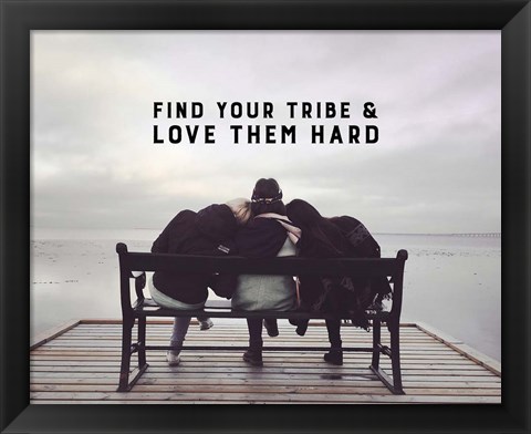 Framed Find Your Tribe - Friend Trio Color Print