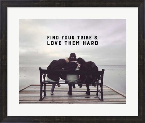 Framed Find Your Tribe - Friend Trio Color Print