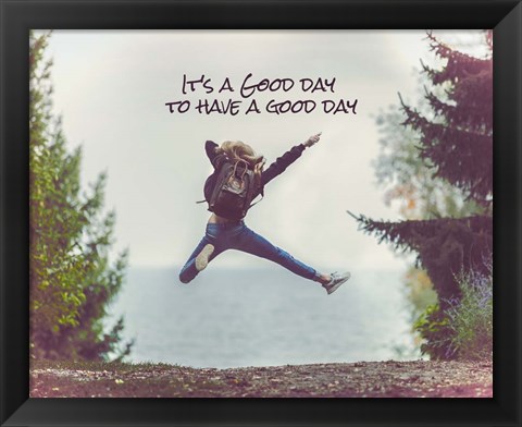 Framed It&#39;s a Good Day - Leap Color Print