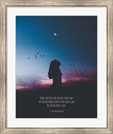 Framed Doubt Thou the Stars are Fire Shakespeare Night Scene Color Print