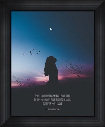 Framed Doubt Thou the Stars are Fire Shakespeare Night Scene Color Print
