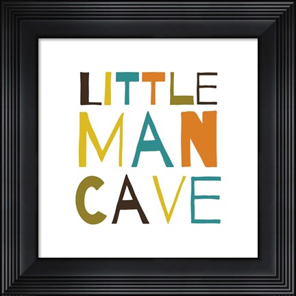 Framed Little Man Cave Warm Color Palette Print