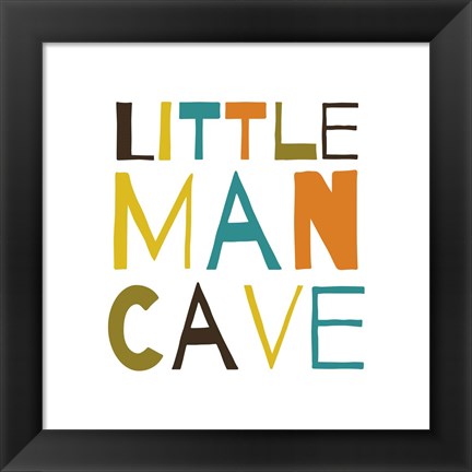 Framed Little Man Cave Warm Color Palette Print