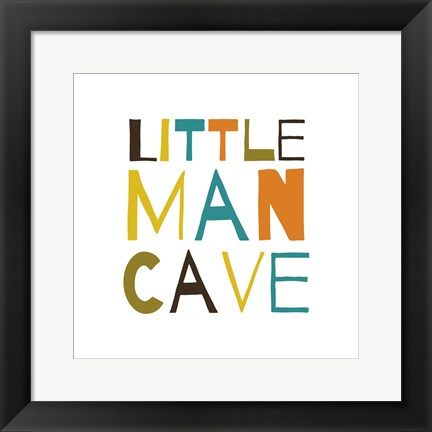 Framed Little Man Cave Warm Color Palette Print