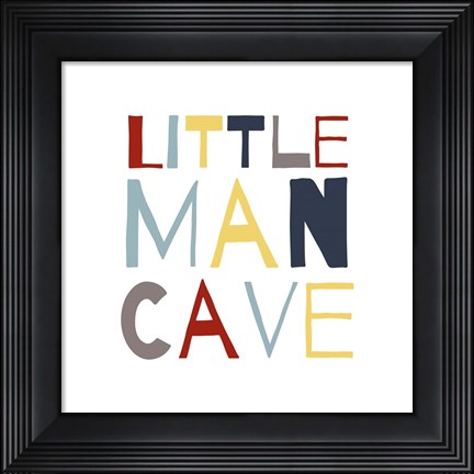 Framed Little Man Cave Primary Color Palette Print