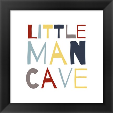 Framed Little Man Cave Primary Color Palette Print