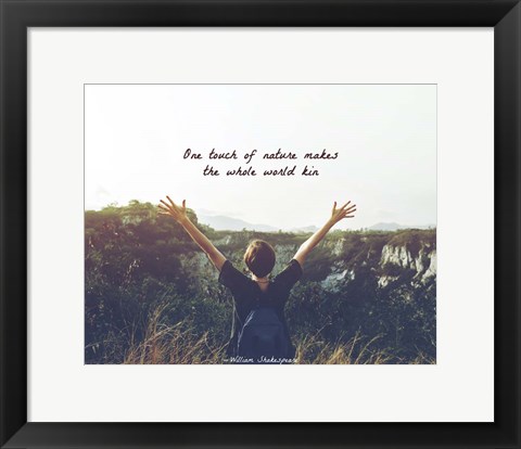 Framed One Touch of Nature Shakespeare Hiker Color Print
