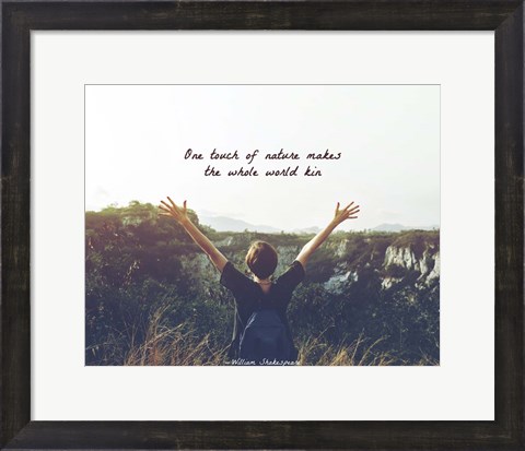 Framed One Touch of Nature Shakespeare Hiker Color Print