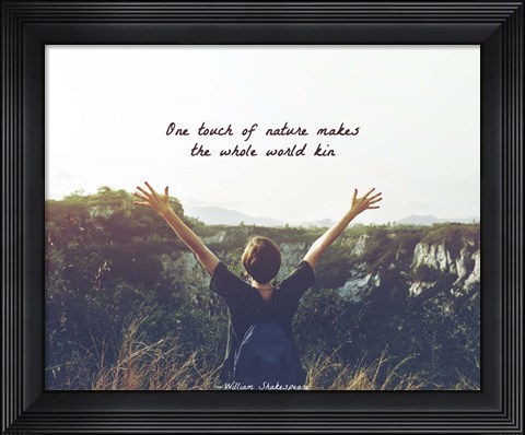 Framed One Touch of Nature Shakespeare Hiker Color Print