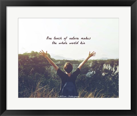 Framed One Touch of Nature Shakespeare Hiker Color Print