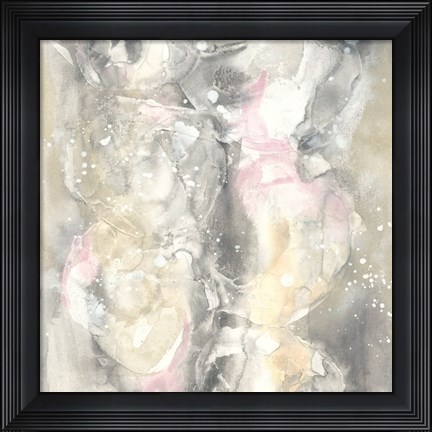 Framed Blushing Snowflakes II Print