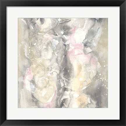 Framed Blushing Snowflakes II Print