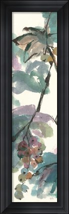 Framed Pastel Grape Panel I Print
