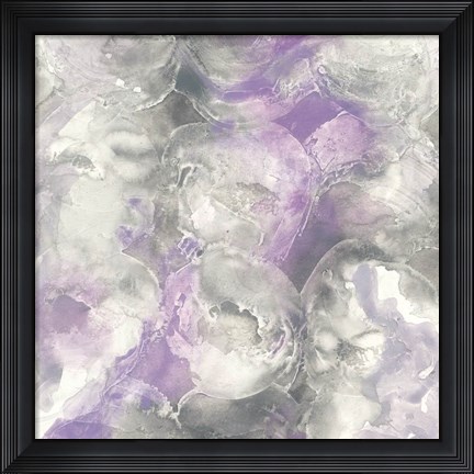 Framed Amethyst Circles I Print