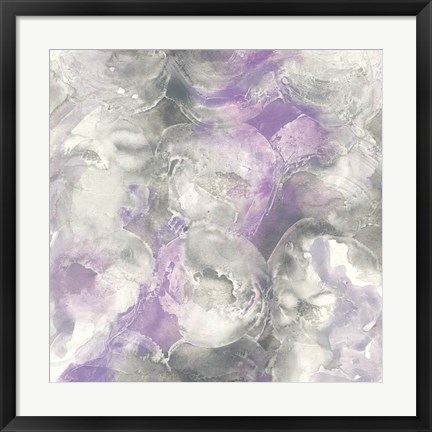 Framed Amethyst Circles I Print