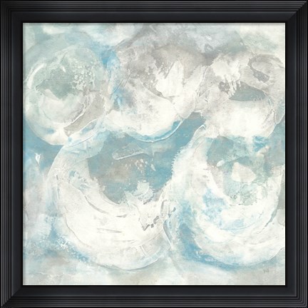 Framed Pale Blue Circles IV Print