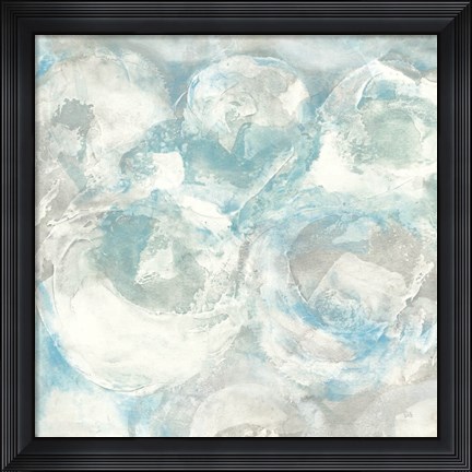 Framed Pale Blue Circles III Print