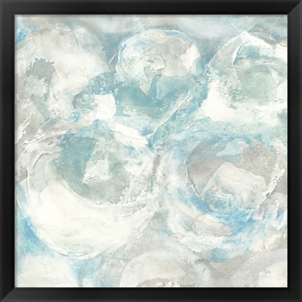 Framed Pale Blue Circles III Print