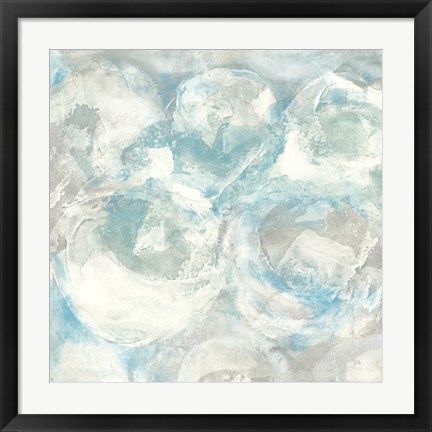 Framed Pale Blue Circles III Print