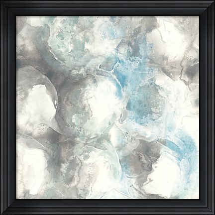 Framed Pale Blue Circles II Print