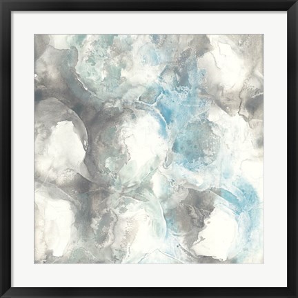 Framed Pale Blue Circles II Print