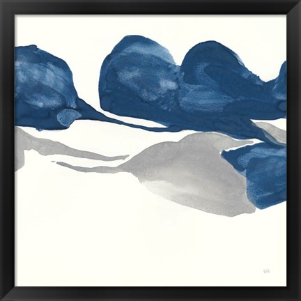 Framed Sapphire and Gray II Print