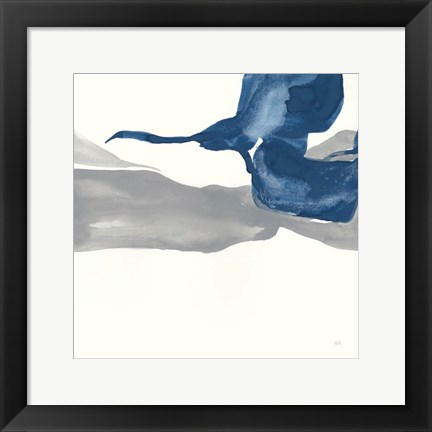 Framed Sapphire and Gray I Print