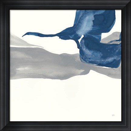 Framed Sapphire and Gray I Print
