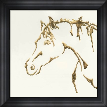 Framed Gilded Cowpony Print