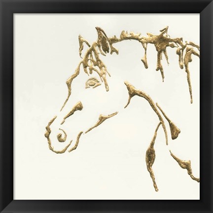 Framed Gilded Cowpony Print