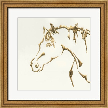 Framed Gilded Cowpony Print