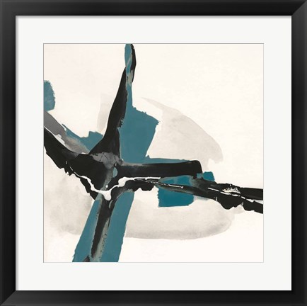 Framed Creamy Cerulean I Print