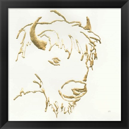 Framed Gilded Buffalo Print