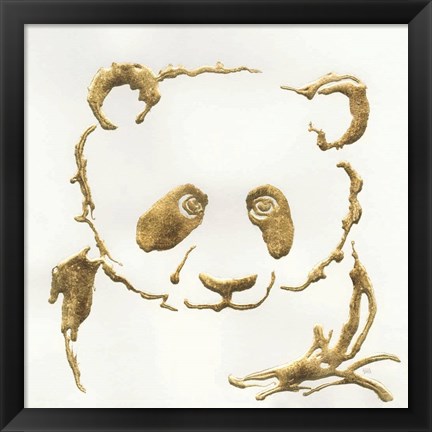 Framed Gilded Panda Print