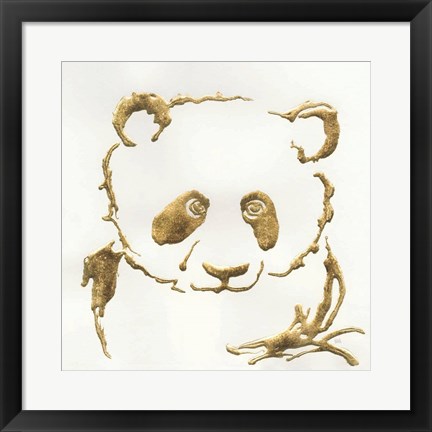 Framed Gilded Panda Print