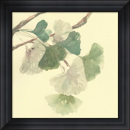 Framed Gingko Leaves I Print